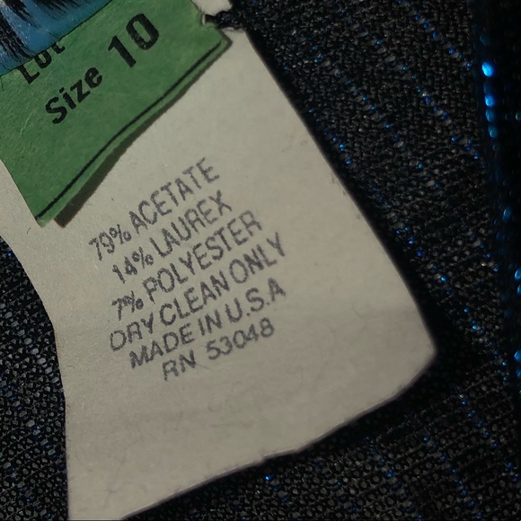 Vintage Blue Shimmer Blouse - Picture 6 of 6